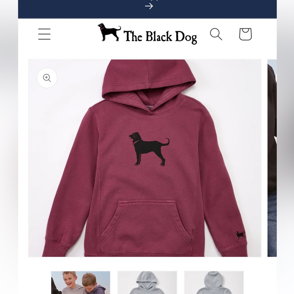 The Black Dog Pink Hoodie with Black Logo